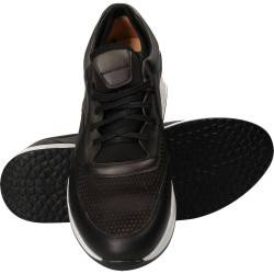 Pantofi Barbati Casual Piele Negru cu Gri