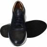Pantofi Barbati Casual Piele Albastru cu Negru