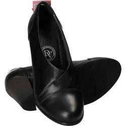 Pantofi Eleganti Femei Piele Negri DA VINCI