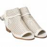 Sandale fashion, albe, inalte, pentru femei