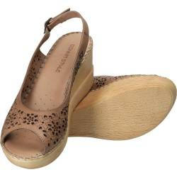 Sandale Donna Style, de dama, cu platforma, piele naturala