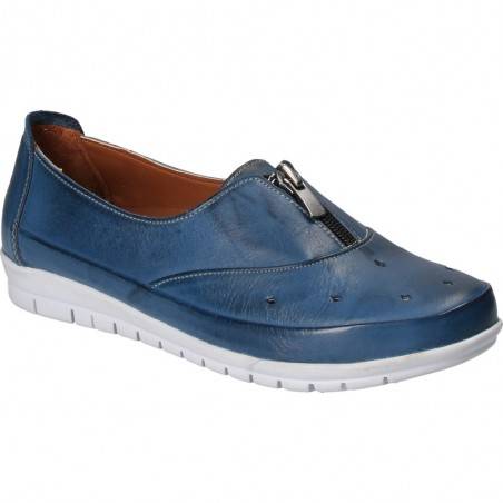 Pantofi trendy, albastri, piele naturala, Da Vinci