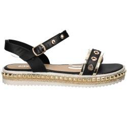 Sandale auriu cu negru, femei, marca Diamantique