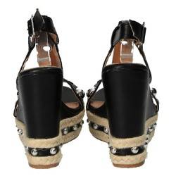 Sandale negre fashion, cu platforma, Sweet Shoes