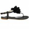 Sandale negre cu floare, trendy, marca Mellisa