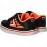 Pantofi copii sport, negru cu oranj neon