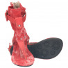 Sandale fete, din piele ecologica si material textil, ornat cu capse