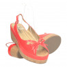 Sandale femei cu platforma, din piele ecologica lacuita