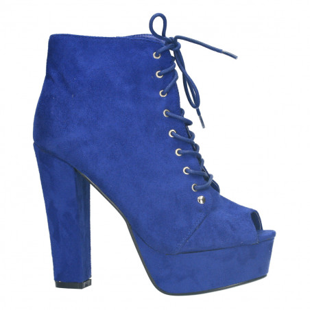 Pantofi femei, extravaganti, albastri, decupati