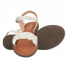 Sandale casual, stil boho, culoare alb