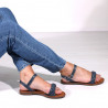 Sandale casual, stil boho, culoare gri