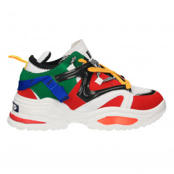 Sneakers urbani, multicolori, talpa inalta