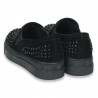 Pantofi casual pentru fetite, cu strasuri negre