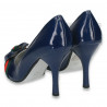 Pantofi eleganti din piele ecologica lacuita, bleumarin, pentru femei  - LS329