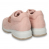 Sneakers dama, casual, imitatie velur, roz - W98