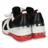 Pantofi sport femei, cu talpa inalta, negru-rosu - W106