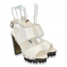Sandale fashion, pentru dama, albe - LS406