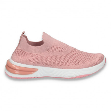 Sneakers tip soseta, pentru dama, roz - W148