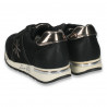 Sneakers fashion pentru fete, cu dantela, negri - W201