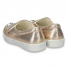 Pantofi glami pentru fete, cu strasuri, aurii - W203