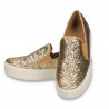 Pantofi glami dama, cu sclipici, aurii - W263
