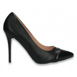 Pantofi stiletto, pentru dama, negri - W265