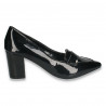 Pantofi eleganti, din lac, pentru femei, negri - W301