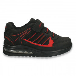 Pantofi sport baieti, negru-rosu - W316