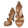 Sandale elegante, din piele, pentru femei, bronz - W342