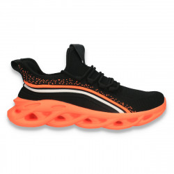 Pantofi pentru barbati, negru-portocaliu - W430