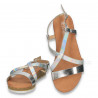 Sandale moderne pentru dama, argintii - W491