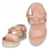 Sandale cu floricele pentru fetite, roz - W494