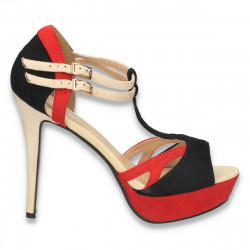 Sandale dama fashion, cu toc inalt, in 3 culori - LS597