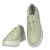 Pantofi casual pentru femei, din piele, cu talpa groasa, verde mint - W552