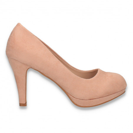 Pantofi eleganti, cu platforma mica, roz - W642