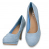 Pantofi eleganti, cu platforma mica, albastru deschis - W644