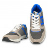 Sneakers pentru barbati, din material textil, gri-albastru - W671
