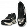 Pantofi casual dama, negru-alb - W683