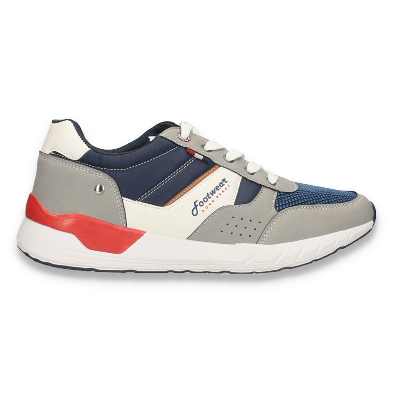Sneakers pentru barbati, gri-bleumarin - W686