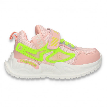 Pantofi sport pentru fetite, roz-verde - W692