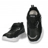 Pantofi sport pentru copii, din piele ecologica, negri - W768