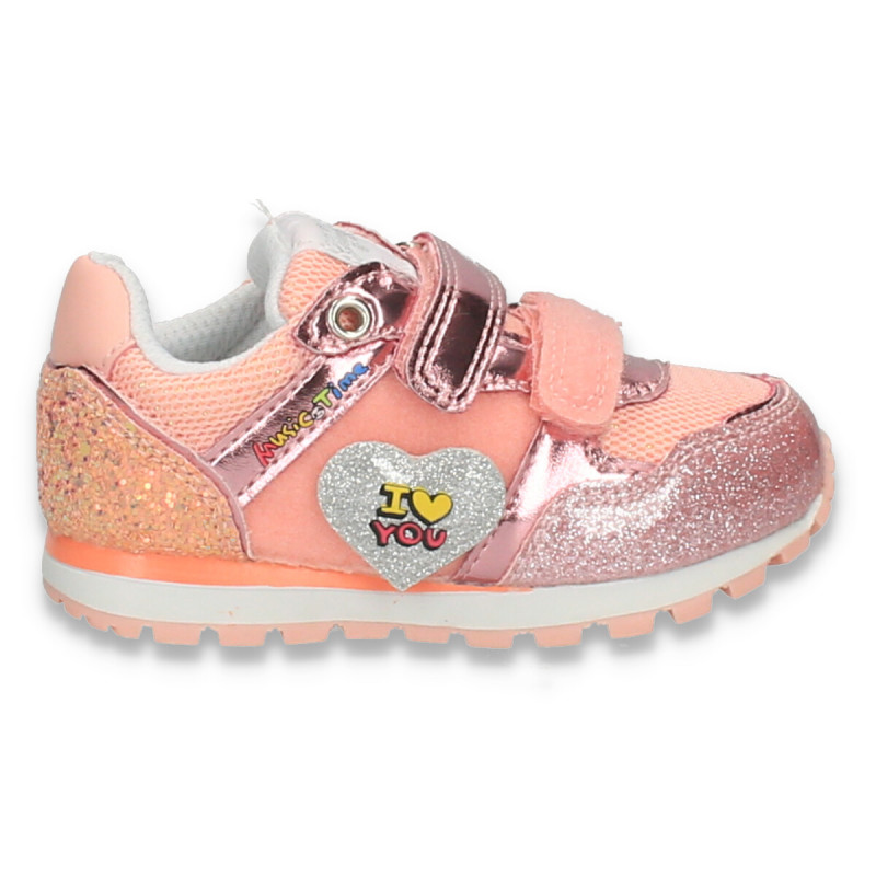 Pantofi sport, pentru fetite, roz - W778