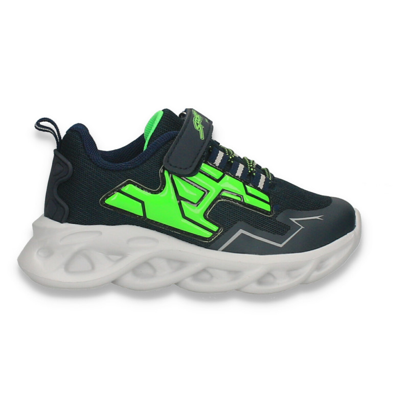 Pantofi sport pentru baieti, bleumarin-verde - W785