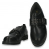 Pantofi casual fete, cu catarama, negri - W849