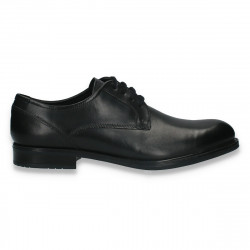 Pantofi simpli, din piele, pentru barbati, eleganti, negri - W851