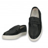 Pantofi tip mocasini, din piele, pentru barbati, negri - W887