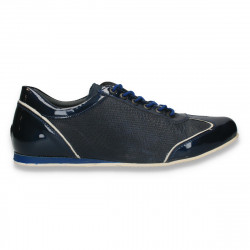 Pantofi casual pentru barbati, din piele, bleumarin - W921