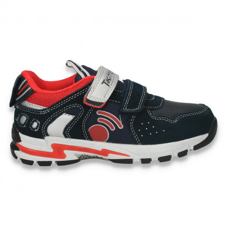 Pantofi sport copii, bleumarin-rosu - W930