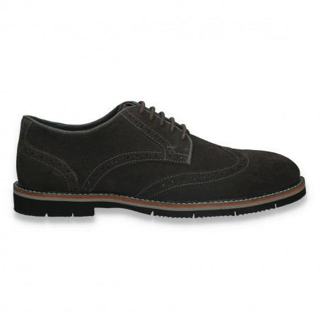 Pantofi stil Oxford pentru din piele gri - W938
