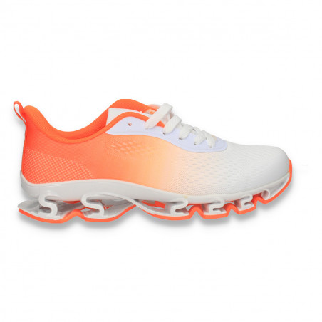 Pantofi sport pentru barbati, alb-portocaliu - W953